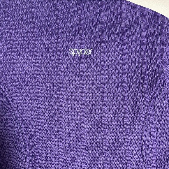 Spyder Deep Purple Women's Core Jacket, Full Zip, Zip Pockets, Logo, Size Small - Picture 7 of 10